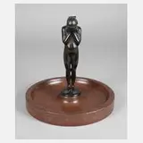 Marcel Kleine, weiblicher Akt auf Schale, Bronze