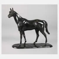 Gaston d'Illiers, stehendes Pferd "sous-off", Bronze