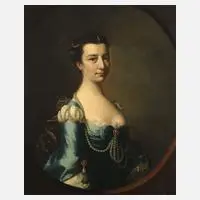 Sir Thomas Hudson, Damenportrait, Öl auf Leinwand um 1750