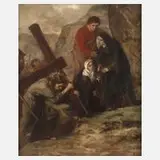 Louis Feldmann, Kreuztragung Christi, Öl auf Holztafel