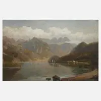 Paul Heitinger, "Walensee", Öl auf leinenkaschierter Pappe