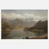 Paul Heitinger, "Walensee", Öl auf leinenkaschierter Pappe