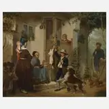 A. Piette, Das Jagdglück, 1879, Öl auf Leinwand