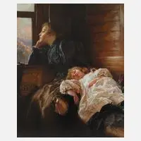 Wilhelm Räuber, Die lange Reise, Öl auf Leinwand