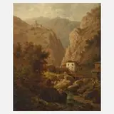 Julius Rose, Mühle am Gebirgsbach, Öl auf Leinwand