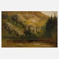 Prof. Eduard Schleich, Gebirgige Sommerlandschaft