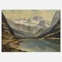 Horst Altermann, "Gosausee am Dachstein", Öl auf Leinwand
