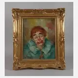 Wladimir Bitschkowsky, Clownsportrait, Öl auf Leinwand
