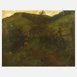 Eugen Dekkert, Bursche in Landschaft, Öl auf Leinwand