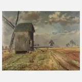 Thekla Diedrich-Wrede, "Märkische Landschaft", Mischtechnik