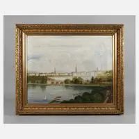 Dwenger, Die Binnenalster in Hamburg, 1903, Öl auf Leinwand