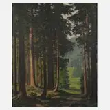 Prof. Walter Einbeck, Waldinneres, Öl auf Leinwand