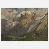 Wilhelm Feldmann, Gebirgsmassiv, Öl auf Leinwand