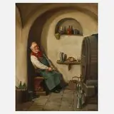Hans Fenger, Im Weinkeller, Öl auf Leinwand