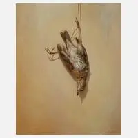 Josep Guasch, Jagdstillleben, Öl auf Spanplatte