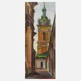 Iwan Jukljajewski, Kirchenansicht, Öl auf Karton?