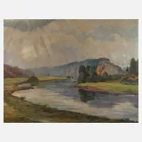 Prof. Paul Neidhardt, "Elstertal bei Berga", 1922, pastelliger