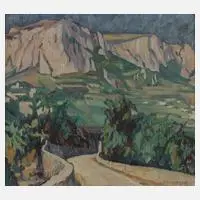 Josef Oberboersch, "Capri", 1914, Öl auf Leinwand