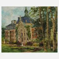 Prof. Walter Prescher van Ed, "Frühling im Schlosspark", Öl auf Leinwand