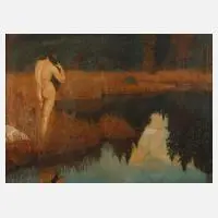 Rudolf Riemerschmid, "Sommertag", Öl auf Leinwand