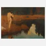 Rudolf Riemerschmid, "Sommertag", Öl auf Leinwand