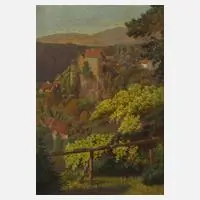 Wilhelm Sprenger, Burg Egloffstein, Öl auf Leinwand