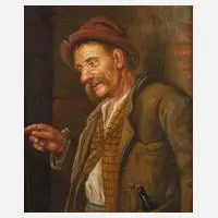 Konstantin Szcewczenko, Der Trinker, Öl auf Holzplatte