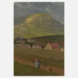 Walter Corsep, Blick zum Frauenberg, Mischtechnik