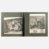 Johann Elias Ridinger, Zwei Jagddarstellungen, Radierungen