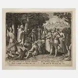 Johannes Sadeler I, Heiliger Sebaldus vor Nürnberg, Kupferstich