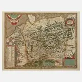 Joan Blaeu, Kupferstichkarte Deutschland, 1587, Kupferstich