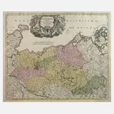 Johann Baptist Homann, Karte Mecklenburg, Kupferstich