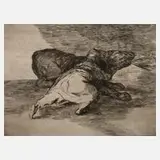 Francisco De Goya, "Algun partido saca", Radierung in Braun
