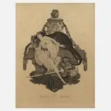 Franz von Bayros, Exlibris Grete Cäcilie, Heliogravüre