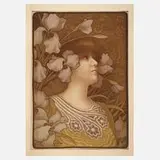 Paul Berthon, "Portrait Sarah Bernhardt", Farblithographie