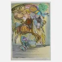 Prof. Ernst Fuchs, "Im Abseits", Lithographie