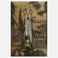 Heinrich Steiner, Italienische Impression, Farbholzschnitt auf Japanpapier
