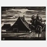 Prof. Herbert Tucholski, "Insel Rügen", 1936, Holzschnitt