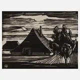 Prof. Herbert Tucholski, "Insel Rügen", 1936, Holzschnitt