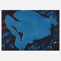 Roger Bonnard, "Petit en bleu", Farblithographie auf leichtem Karton
