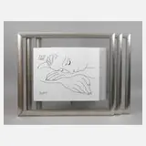 Ruhendes Mädchen by Pablo Picasso, Offsetdruck, sold Sep 2023