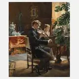 Leo Reiffenstein, Die Musikstunde, 1890, Mischtechnik