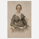 Friedrich August Schlegel, Damenportrait, Mischtechnik