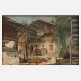 Moritz Weinholdt, "Telfs in Tirol", 1883, Aquarell