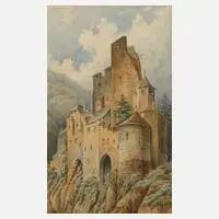 Prof. Richard Knötel, Burg Taufers, Mischtechnik