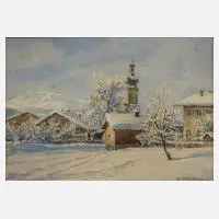 Max Märtens, Winter in Oberbayern, Aquarell