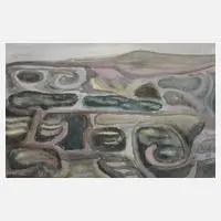 Carl Rabus, "Küstenlandschaft", Aquarell auf leichtem Karton
