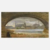 Karl Naumann, "Dresden Altstadt", Öl auf Leinwand