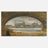 Karl Naumann, "Dresden Altstadt", Öl auf Leinwand