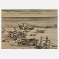 Hans Weiß-Aue, Fischerboote in Ahrenshoop